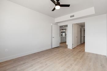 Room with kitchen view